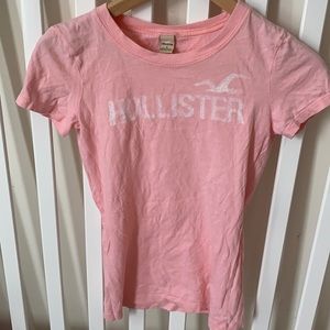 Pink Hollister Logo Tee